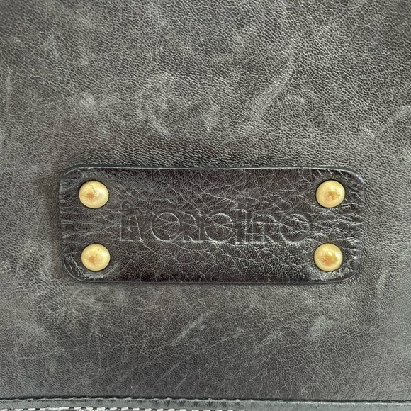 Avorio Nero Black Leather Shoulder bag Made in Italy Red Lining - Picture 2 of 15